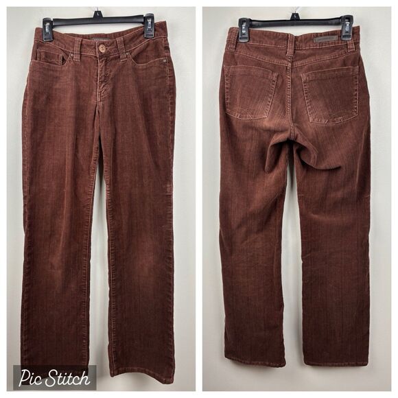 Christopher Blue Pants - Christopher Blue Corduroy Pants Women's 4 Brown Stretch Straight Leg Casual